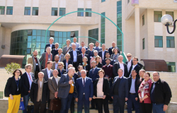 عشرون رئيس جامعة ألمانية عريقة ومُمثلين عن مؤسسة الداد الألمانية يزورون جامعة بوليتكنك فلسطين